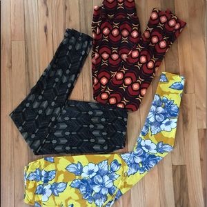 LULAROE LEGGINGS - OS - One size - 3 pairs